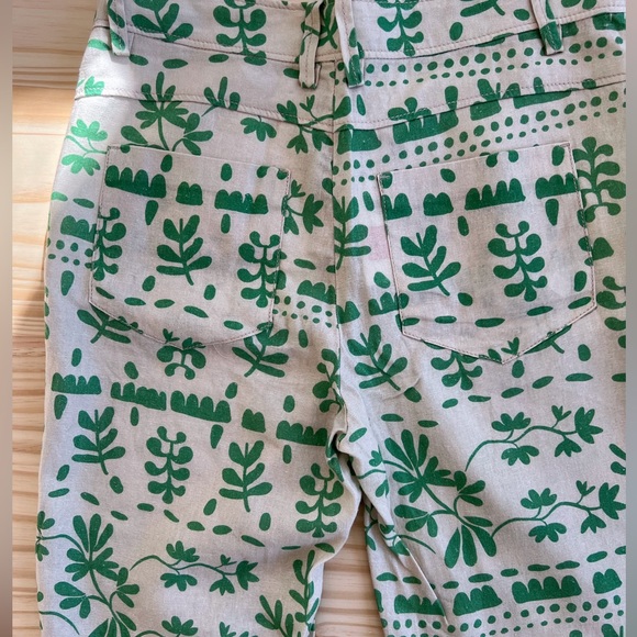 Zara green patterned pants - Picture 4 of 5